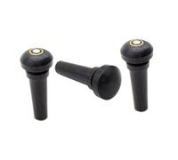 Abaodam 3 Pcs Violin Ebony Tail Pegs Set in Black Stable Characteristics and Elegant Classic Design Suitable for Violin Players Practical Wooden Bridge Pins to Change Sound Quality