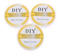 Abaodam 3 Rolls 0.3mm Gold-tone Copper Wire for Jewelry Making, Bendable Wire for Beading, Bracelet Making, DIY Earrings and Costume Jewelry Supplies