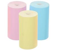 Abaodam 3 Rolls Multipurpose Thermal Paper Receipt Rolls 5.7cm X 3meters for Pos Cash Registers, Banks, Hospitals - Pink, Blue, Yellow Printable Thermal Paper for Printing Machines