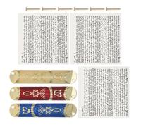 Abaodam 3 Set Hand Painted Mezuzah Scroll Case with Kosher for Doorpost