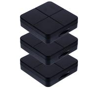 Abaodam 3 Sets Contact Cases with Mirror, Black Square DIY Eye Organizer Box for Travel and Daily Storage