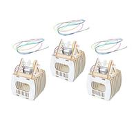 Abaodam 3 Sets DIY Wood Sightseeing Cable Car Model Puzzle and Science Enthusiasts, Self-assembly Craft with Realistic Design and Decorative Piece for Family Activities