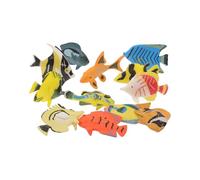 Abaodam 3 Sets Miniature Tropical Fish Ornament Plastic Ocean Animal Figures for Realistic Aquarium Decorations Portable Sea Creature for Bath Desk Party Favors No Maintenance Required