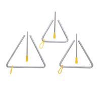 Abaodam 3 Sets Musical Triangle Steel Percussion Instruments with Striker Clear Tone Triangles for Adults Music Learning for Education Hand-eye Coordination and Teamwork Development
