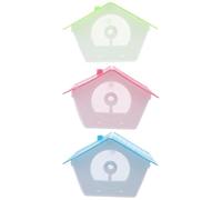 Abaodam 3 Sets Plastic Bird House Nesting Box for Birds Hamsters and Squirrels - Random Colors and Small Animal Breeding Hideout
