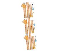 Abaodam 3 Sets Wall Stickers Animals Kids Height Chart Removable Children's Growth Chart Creative Pattern PVC Material No Odor Bright Colors