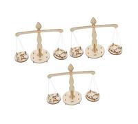 Abaodam 3 Sets Wooden Balance Scale Educational Stem Learning Kit for Lever Projects for Math Weighing and Classroom Essentials Creative Science Game for Early Years Development