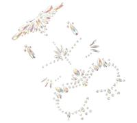 Abaodam 3 Sheets Luminous Face Tattoos Fluorescent Face Gems Stickers Rhinestone Material Eye-catching Stunning Design Convenient to Use No to Skin for DIY Makeup and Day of The Dead