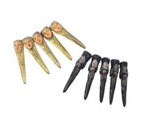 Abaodam 30 Pcs Creative Halloween Fake Nail Covers Lightweight Latex Finger Props for Pranks and Halloween Parties with Eye-catching Spider and Human Face Designs Easy to Wear and Creepy