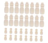 Abaodam 30 Pcs Wooden Peg Dolls DIY Unfinished Doll Bodies for Painting Eco Friendly Craft with Boy and Girl Figures Safe Lightweight Wooden Figures for Creative Handicrafts and