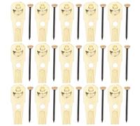 Abaodam 30 Sets Picture Hangers, Wall Mounted Picture Hooks, Iron, Golden, , Strong and Sturdy, Firm Wall Mounting for Home and Office