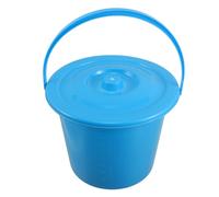 Abaodam 3000ml Medical Grade Plastic Urinal Bucket with Handle and Lid, Portable Bedside Chamber Pot with Measurement Scale, Blue Thickened Adult Commode for Home and Hospital Use