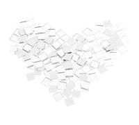 Abaodam 300pcs Silver Self-Adhesive Square Mosaic Tiles for DIY Crafts, Home Decoration, Crystal Art Supplies Mirror Finish