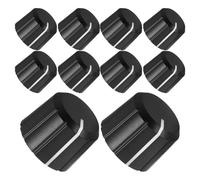 Abaodam 30pcs 20x16mm Plastic D Shaft Potentiometer Control Knobs Black White for Speaker Audio Mixer Electric Guitar Volume Replacement Caps