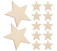 Abaodam 30pcs Cm Wooden Stars for Crafts Unfinished Wood Star Cutouts with Blank Surface Versatile Decoration and Educational Value for Home Decor and Christmas Tree Ornaments