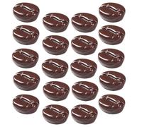 Abaodam 30pcs Fake Coffee Beans Imitation Coffee Bean Props Resin High Simulation Lifelike Appearance Adornment for Bar Counters and Phone Decorations