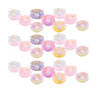 Abaodam 30PCS Glow-in-the-Dark Resin Seashell Charms, Mini Shell Beads for DIY Jewelry Making, Ocean Theme Craft Accessories with 6 Colors, Suitable for Keychains and Home Decoration