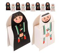 Abaodam 30pcs Middle Eastern Eid Candy Paper Boxes Set, 15 Male + 15 Female Designs, Portable Small Party Packaging Boxes for Chocolate and Sweets Storage