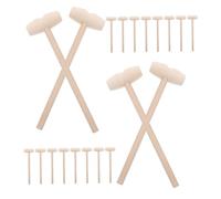 Abaodam 30pcs Mini Wooden Mallet Unpainted Wood Hammer for Chocolate Cracking Cake Favors Compact for Easy Grip Encourages Social Play and Fine Motor Skills Development