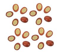 Abaodam 30PCS Miniature Dollhouse Boiled Egg Halves Realistic Mini Simulation Food for Play Kitchen Creative DIY Craft Accessories Charming Dollhouse Kitchen Decorations