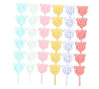 Abaodam 30pcs Miniature Dollhouse Lollipops Realistic Mini Candy Models Colors Versatile Dollhouse Decoration and Play Pretend Food