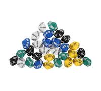 Abaodam 30pcs Multi-colored Plastic Dice for Board Games Party Supplies Versatile Place Value Dice for Home Bar Rpg Role Playing Games and Tabletop Entertainment