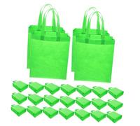 Abaodam 30pcs Reusable Non Woven Tote Bags with Comfortable Handles Grocery Shopping Bags for Christmas Party Supplies Design