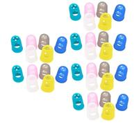 Abaodam 30pcs Silicone Guitar Fingertip Protectors Finger Guards for Ukulele Beginner Finger Cots for Guitar Practice Random Color