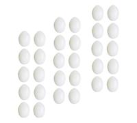 Abaodam 30Pcs Solid Simulation Pigeon Eggs Breeding Props for Hatching Pigeons Incubation and Laying Egg Supplies