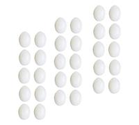 Abaodam 30pcs Solid Simulation Pigeon Eggs Durable Incubation Props for Bird Hatching Realistic Design for Budgies Canaries and More