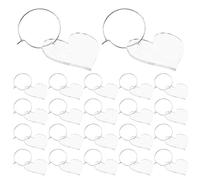 Abaodam 30pcs Star Glass Charm Markers Acrylic Wine Glass Charms Acrylic Material Elegant Transparency Universal Fit Personalization for Valentine's Days and Festive Events