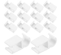 Abaodam 30pcs White Plastic Pen Clip for Blackboard Firm Material and Easy to Use Design, Convenient Pen Holder Clip Suitable for Office and School Supplies