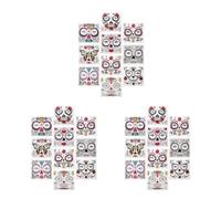 Abaodam 30sheets Halloween Skull Face Stickers Temporary Tattoos Festival Party Decorations Random Styles for Adults