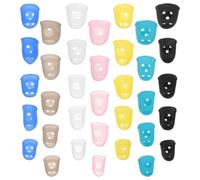 Abaodam 35pcs Silicone Finger Cots Finger Protectors for Guitar Practice Versatile Design Fingertip Protection to Enhance Playing Comfort and Reduce Pain