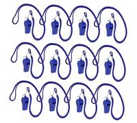 Abaodam 36pcs Blue Plastic Whistles with Lanyard for Outdoor Survival and Sports Loud Crisp Sound Emergency Signal for Hiking Referees Soccer Camping and Adventure Use