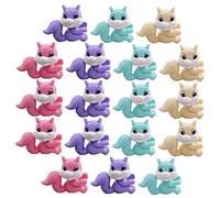 Abaodam 36pcs Cartoon Squirrel Erasers for Kids Small Mini Animal Erasers Non-Toxic Multi-use Stationery Set Suitable for School Homework and Art Projects Random Color