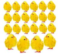 Abaodam 36Pcs Fuzzy Easter Chicks Decorations Adorable Mini Chick Figures for Easter Hunt Activities Egg Hunts and Festive Home Decor Soft and Material