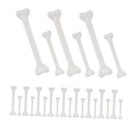Abaodam 36pcs Mini Halloween Plastic Bones White Small and Large Fake Skeleton Bone Props for DIY Crafts Party Decorations and Spooky Home Display Ornaments