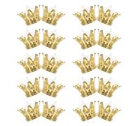 Abaodam 36pcs Princess Crown Boxes Candy Holder Plastic Golden Crown Shape for Party Wedding Anniversary Events Chocolate Treat Boxes Table Decoration
