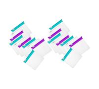 Abaodam 36pcs Small Pill Pouch Bags with Slide Lock Portable Reusable EVA Medicine Organizer for Travel Multiuse Storage for Pills Jewelry and Small Valuables Transparent Green Purple