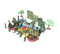 Abaodam 37pcs Military Sand Table DIY Simulation Scene with Soldiers Tanks Aircraft Accessories for Imaginative Play and Educational Military Model Experience