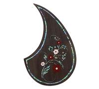 Abaodam 39-41 Inch Acoustic Guitar Pickguard Plate Decal Waterdrop Shape Floral Pattern Professional Anti-scratch Protective Sticker for Guitar