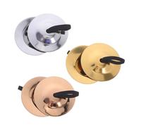 Abaodam 3pairs Brass Cymbal Finger Castanets for Boys and Girls Musical Percussion Instruments Hand Bells for Boy Girl's Belly Dance Practice and Early Learning