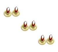 Abaodam 3pairs Finger Drum Cymbals Gold Finger Zills Mini Instruments Rhythm Maker for Dance Party Easy to Carry