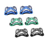 Abaodam 3pairs Foot Tambourines Black Adult Percussion Instruments Music Education Foot Bells