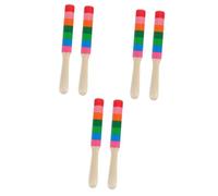 Abaodam 3pairs Latin Percussion Sticks Musical Instruments for Boy Girl Handheld Shake Stick
