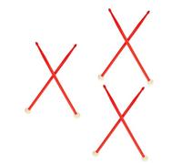 Abaodam 3pairs Professional Drum Sticks Nylon Double-end Drumsticks Felt Training Pad for Drumline and Drumming Accessories