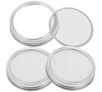 Abaodam 3pc 86mm Stainless Steel Sprouting Jar Lids for Wide Mouth Mason Jars with Easy Draining and Sifting, for Growing Alfalfa and Lentil Sprouts in House and Kitchen