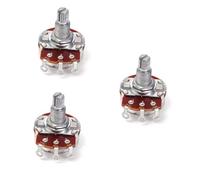 Abaodam 3pcs A500k Potentiometer Guitar Volume Potentiometer Dual Deck Mn50-ohm and Coarse Knurling Shaft Gp107