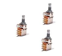 Abaodam 3pcs A500k Push Pull Potentiometer Volume Tone Pots Shaft for Guitar Bass Audio Use Rotary Potentiometer